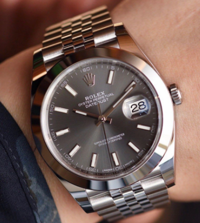 (EW) Rolex Datejust 41mm Replica 3255 Watch  Grey Dial Jubilee Band