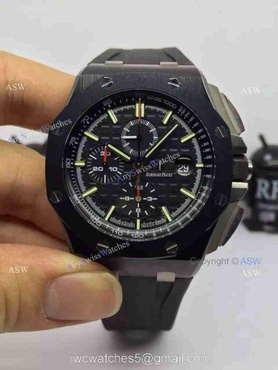 Fake Audemars Piguet Watch Swiss 3126 Black The carbon fiber Black Rubber