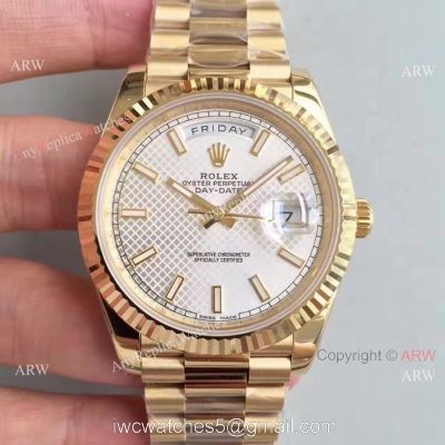 (EW) Swiss 3255 Rolex Presidential 41mm Replica Watch DayDate II White Dial