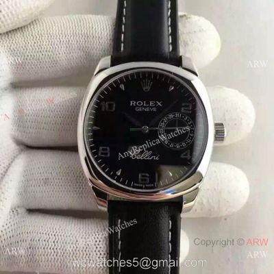 Grade 1A Replica Rolex Cellini Danaos Watch Black Face Stainless Steel