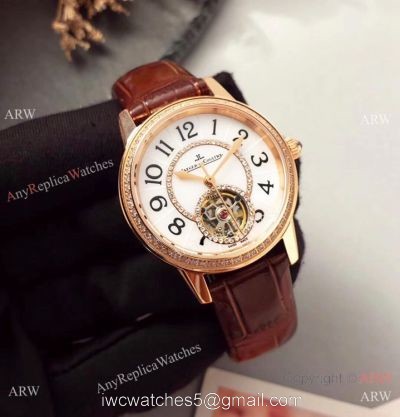 New Copy Jaeger-LeCoultre Tourbillon Lady watches Rose Gold Diamonds
