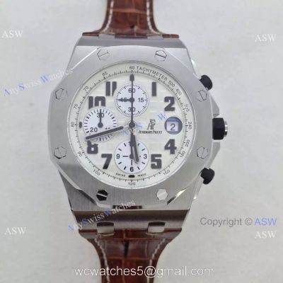 Replica Audemars Piguet Swiss Replica Chronograph watch SS White