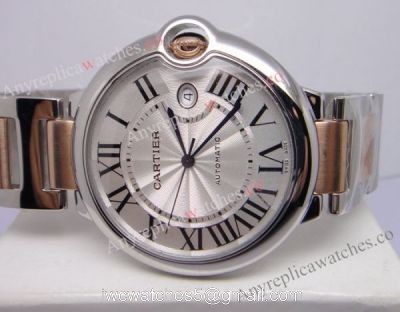 40mm CARTIER Ballon Bleu Replica Watch 2-Tone Rose Gold