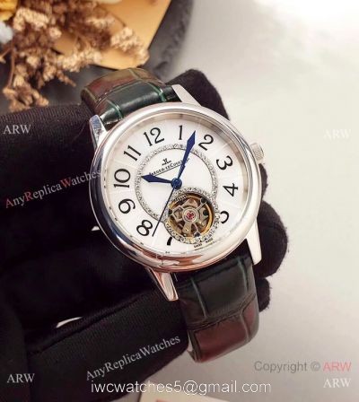 New Replica Jaeger-LeCoultre Tourbillon 33mm Watches SS White MOP Dial