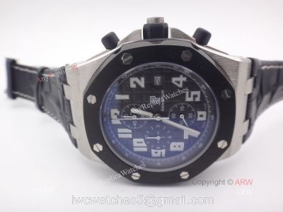 Replica Audemars Piguet Watches For Sale  Royal Oak Offshore Black Leather Band Watch