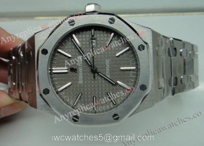 Stainless Steel Grey Dial 41mm Royal Oak Replica Audemars Piguet Watches For Sale