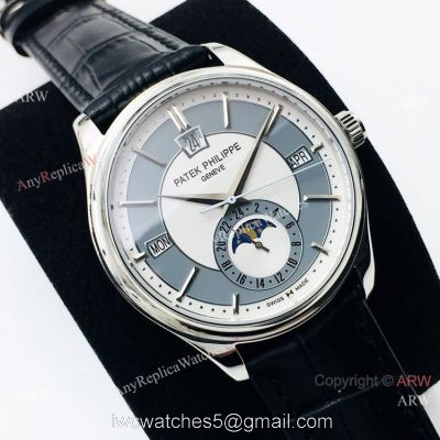 AAA Replica Patek Philippe Annual Calendar Blue Dial Men Watch Cal324