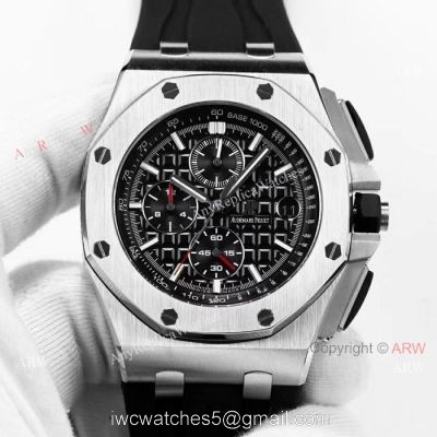 Royal Oak Offshore Audemars Piguet Knock off Watch Rubber Strap Black Dial