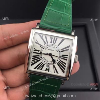 Franck Muller Master Square SS Green Leather Copy Watch