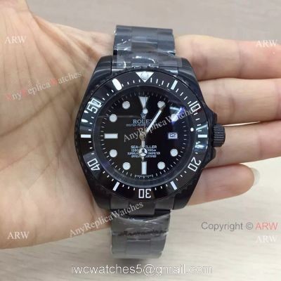 All Black Rolex Deepsea 44mm Replica Watch For Sale