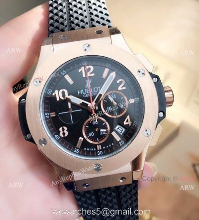 Fake Hublot Geneve Big Bang Rose Gold Chronograph Watch