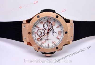 Replica Hublot Big Bang Rose Gold White Face For Lady