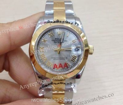 Replica Rolex Lady Datejust 31mm 2-Tone Gray Face Lady watch