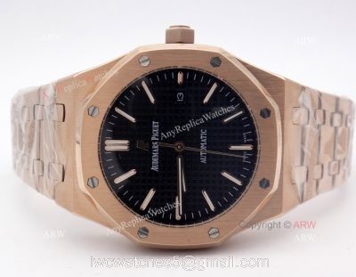 Replica Audemars Piguet Watches For Sale  Royal Oak Rose Gold Black Dial Watch