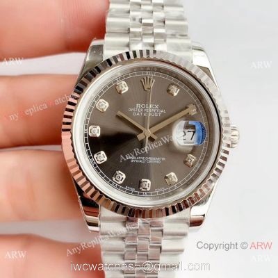 NEW Upgraded Replica Rolex Datejust II 41mm SS Grey Dial w/ Diamond Watch V3 Version