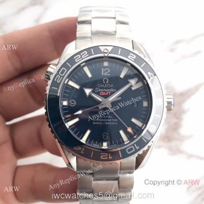 Swiss 8605 Omega Seamaster GMT 600m Replica Watch Blue Dial