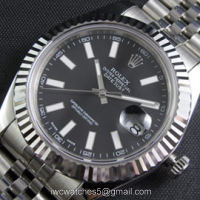Clone Swiss ETA2836 Rolex Datejust II Watch Black Face