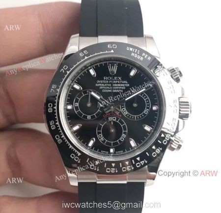 AR Factory Daytona 4130 904L Steel Black Ceramic Watch 1:1 Replica