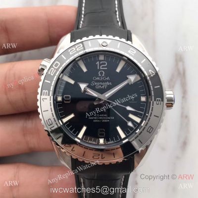 Swiss Copy Omega Seamaster GMT 600m Watch SS New BlackSilver Bezel