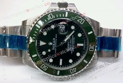 Stainless Steel Green Face 41mm Rolex Submariner Watches Extra Large