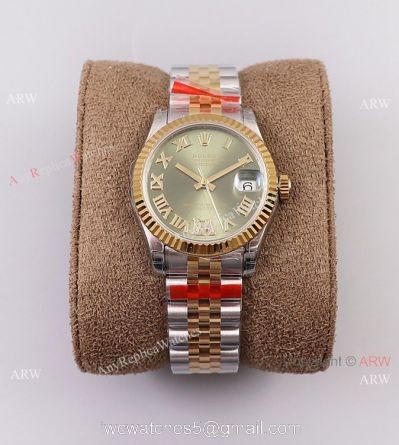 (TWF) New Rolex Datejust 31 Jubilee Watch With Green Dial Swiss Made Replica