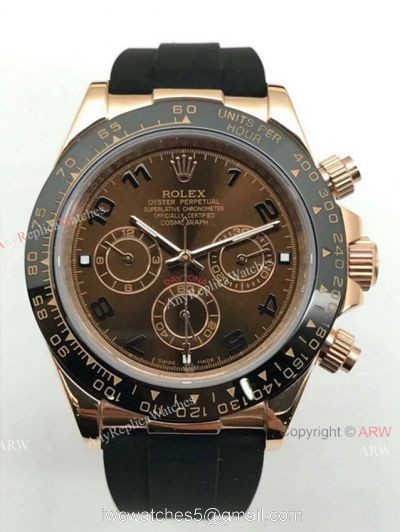 Copy ROLEX Comograph Daytona Watch Black Rubber