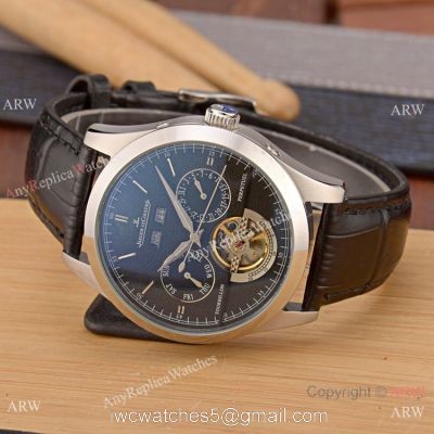 Fake Jaeger-LeCoultre Perpetual Calendar 42mm Watch SS Black Dial