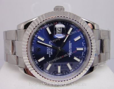 NEW UPGRADED Replica Rolex Datejust II  SS Blue Face  DJII Watch 41MM
