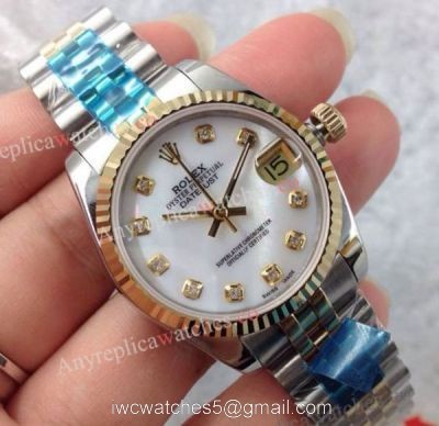 Copy Rolex 2-Tone Datejust Gold Watch 31mm  High Quality