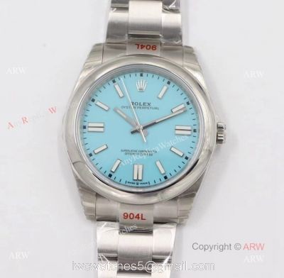 (EW) New Rolex Oyster Perpetual 2020 Swiss Replica Watches With Turquoise Blue Dial And Oyster Bracelet