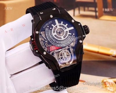 Swiss Quality Replica Hublot MP-09 Tourbillon Bi-Axis Watch All Black