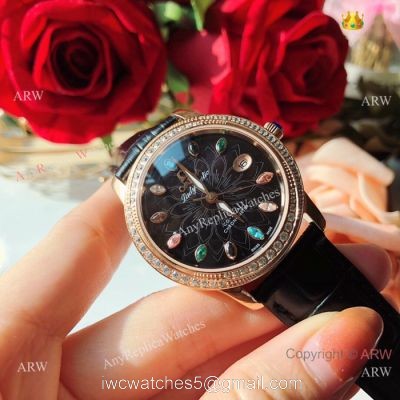 New Replica Omega Ladymatic 36mm Watches  Rose Gold Diamond bezel