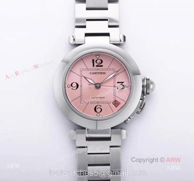 Faux Cartier Pasha 2020 Ladies Watches  Cartier Pasha Automatic With Pink Dial