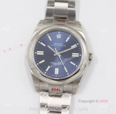 (EW) New Rolex Oyster Perpetual Blue Dial 41mm Swiss Replica Watches 904L