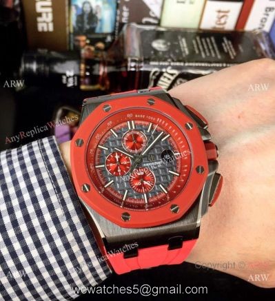 Fake Audemars Piguet Royal Oak Offshore Chrono Watches Red Version