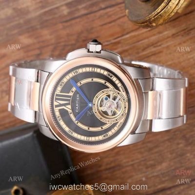 New Replica Cartier Calibre De Watches Two Tone Rose Gold