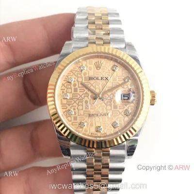 (EW) Rolex Datejust II Gold Micor Face Jubilee Watch ETA 3255 Movement