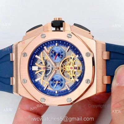 Copy Audemars Piguet Royal Oak offshore Watches Rose Gold Gold Hollow Dial