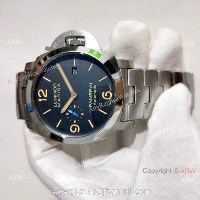 Panerai Luminor Marina Stainless Steel Orange Markers Watch  PAM 1312