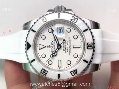 High Quality Replica Rolex Bamford Submariner Watch White Ceramic Bezel