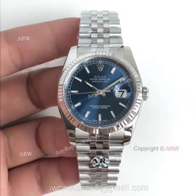 AR Factory V2 Rolex Datejust 36 MM Blue Dial Jubilee Watch Rolex ?r SWISS 3135 MOVEMENT