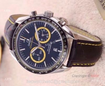 Copy Omega Speedmaster Racing 42mm Watches SS Yellow Sub-dials
