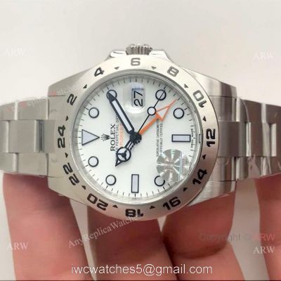 JF Factory ETA2836 V3 Replica Rolex Explorer II 42mm Watches  216570 White Face