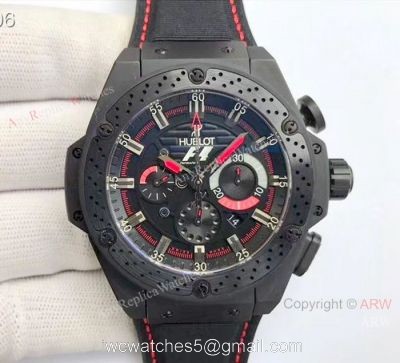 Swiss 7750 Replica Hublot F1 Replica King Power Black Case Watch Sapphire Crystal