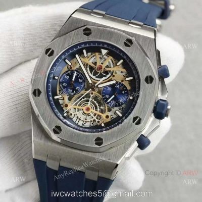 Fake Audemars Piguet Royal Oak Offshore SS Blue Watches with Super Luminous