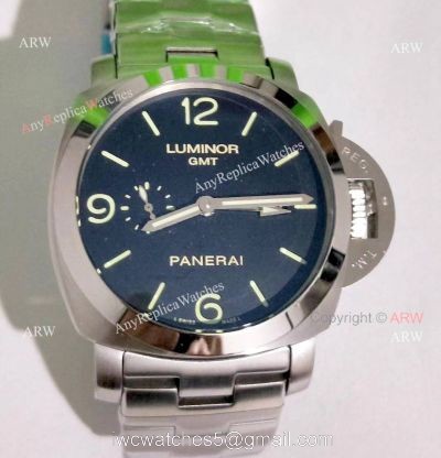 Replica Luminor GMT PAM 320 Panerai Bracelet Stainless Steel Watch