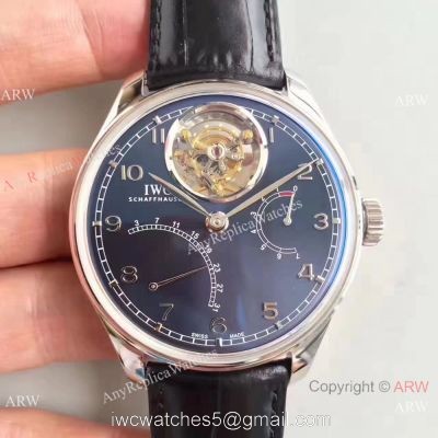 IWC Portugieser Tourbillon MysteRe ReTrograde Fake Watch Blue Face SWISS Grade