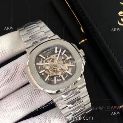 New Copy Patek Philippe Nautilus Stainless Steel Hollow Watches