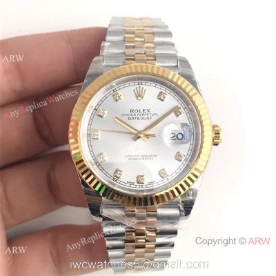 (EW) Rolex Datejust II ETA 3255 Silver Face Watch with Oyster Buckle