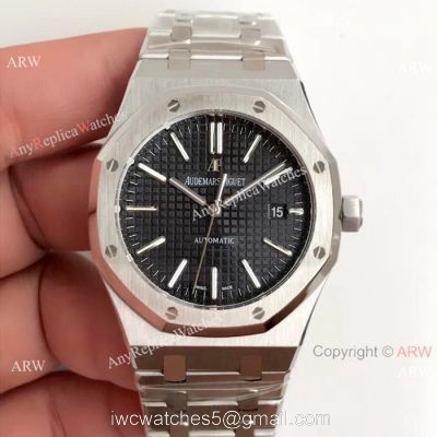 Fake Audemars Piguet Royal Oak Stainless Steel Black Watches 41mm Perfect Gifts